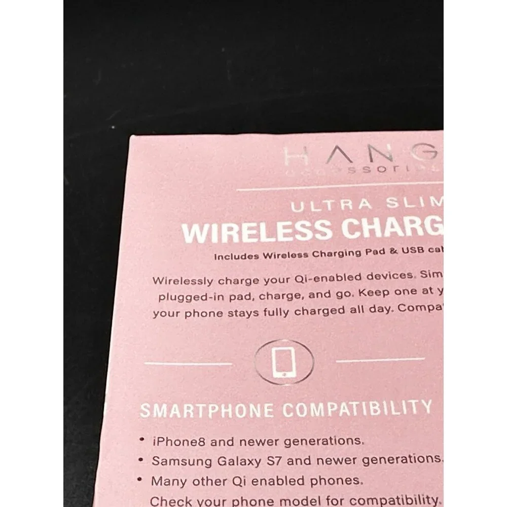 Hang‎ Accessories Ultra Slim Wireless Charging Pad New Box Damage iPhone Android